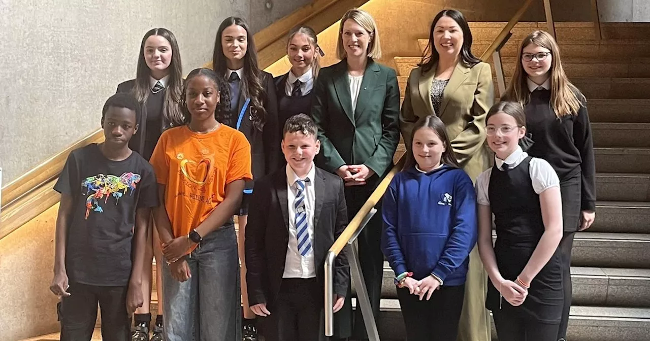 Hamilton pupils discuss universal free school meals at Scottish Parliament