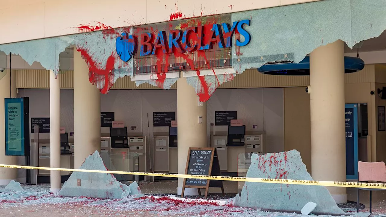 Pro-Palestine protesters target Barclays across the UK