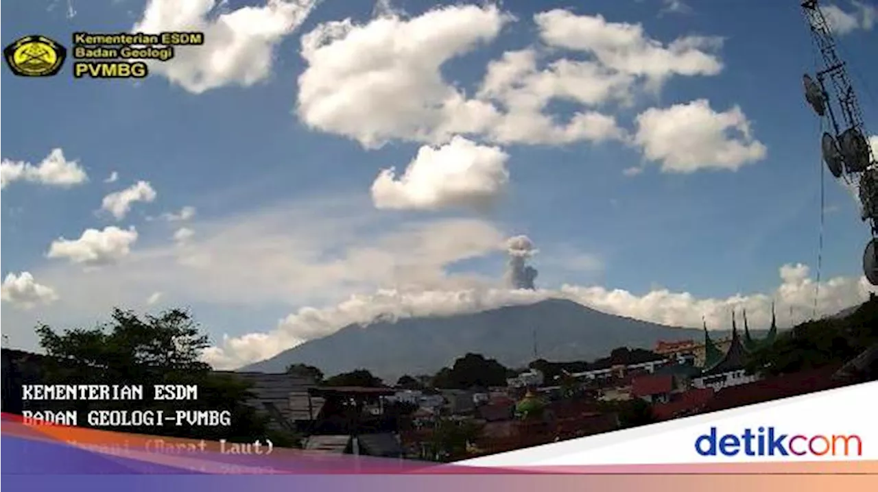 Gunung Marapi Erupsi 6 Kali hingga Siang Ini