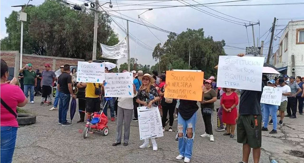 Manifestantes bloquean la México-Texcoco por falta de agua potable