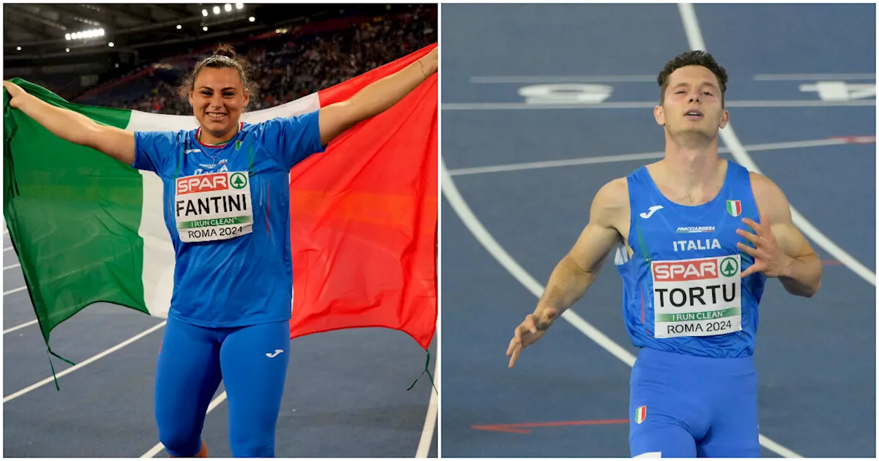 Europei di atletica, altre due medaglie per l’Italia: Fantini oro nel lancio del martello, Tortu…