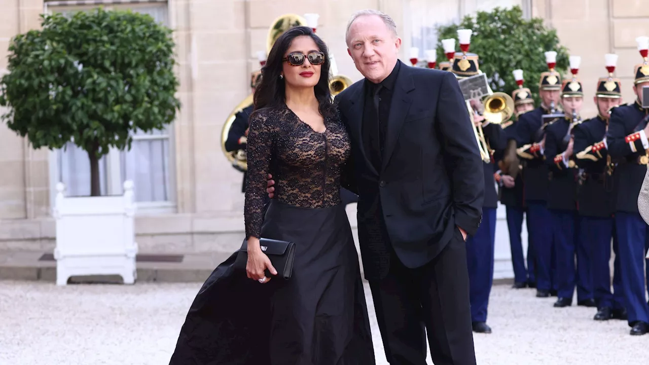 Salma Hayek (57 ans) ose la dentelle transparente lors du dîner d’Etat avec Joe Biden