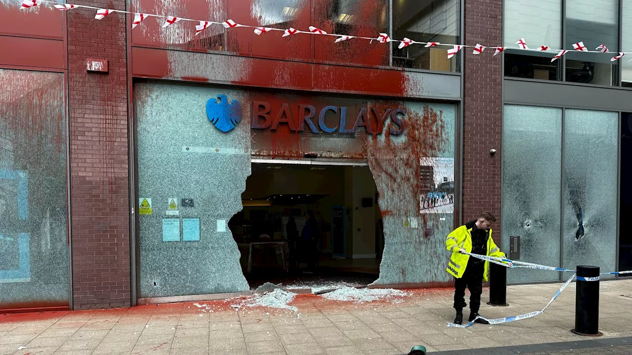 Palestine Action smash two Greater Manchester Barclays banks as part of nationwide attack