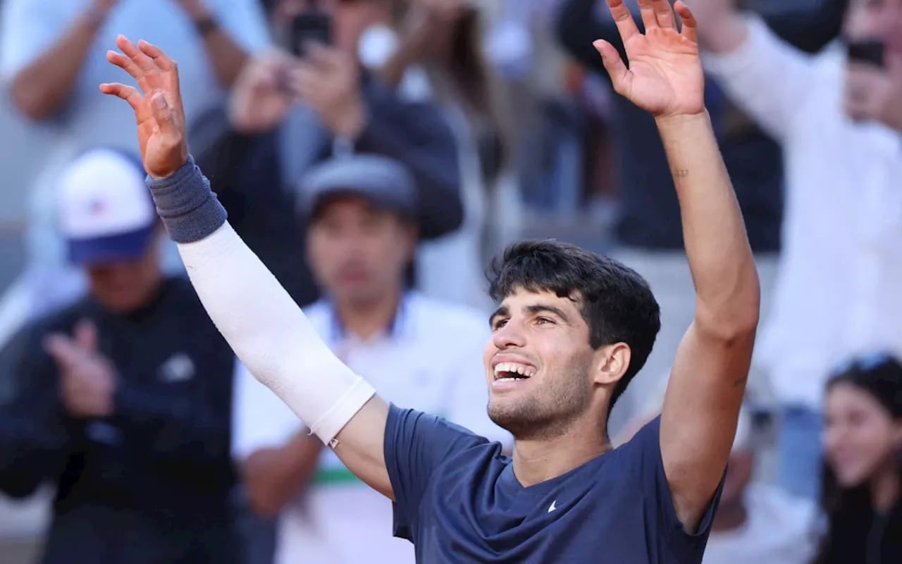 Tênis: Alcaraz fará tatuagem da Torre Eiffel em homenagem ao título de Roland Garros