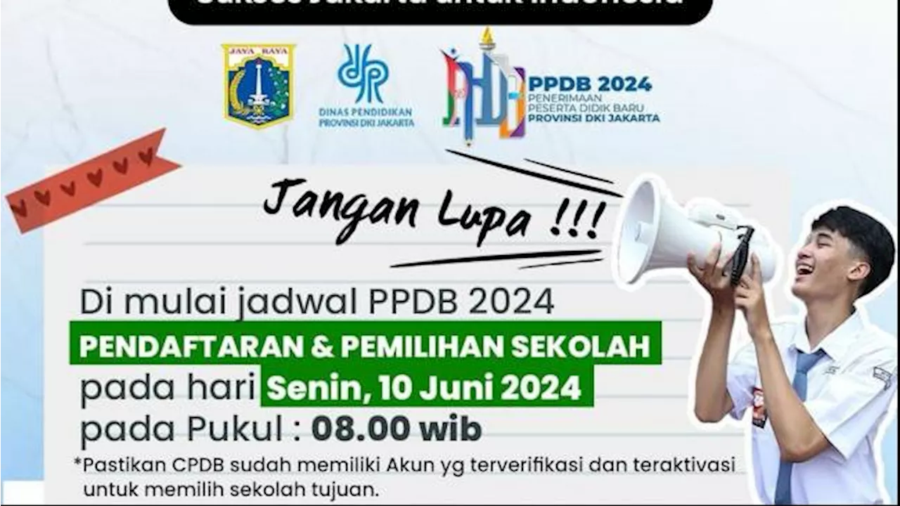 Syarat Daftar dan Cara Pilih SDN Jalur Kepindahan Orangtua maupun Prestasi untuk PPDB Jakara 2024