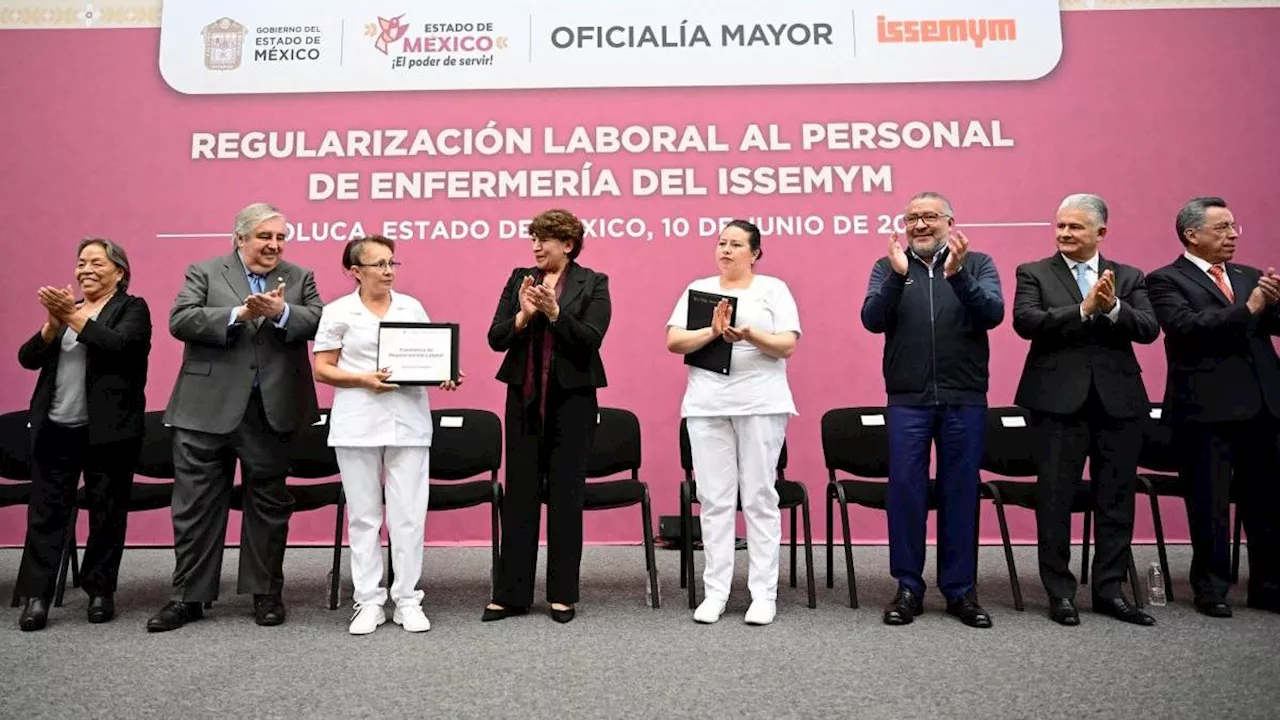 Delfina Gómez entrega 100 plazas a personal de enfermería del ISSEMyM