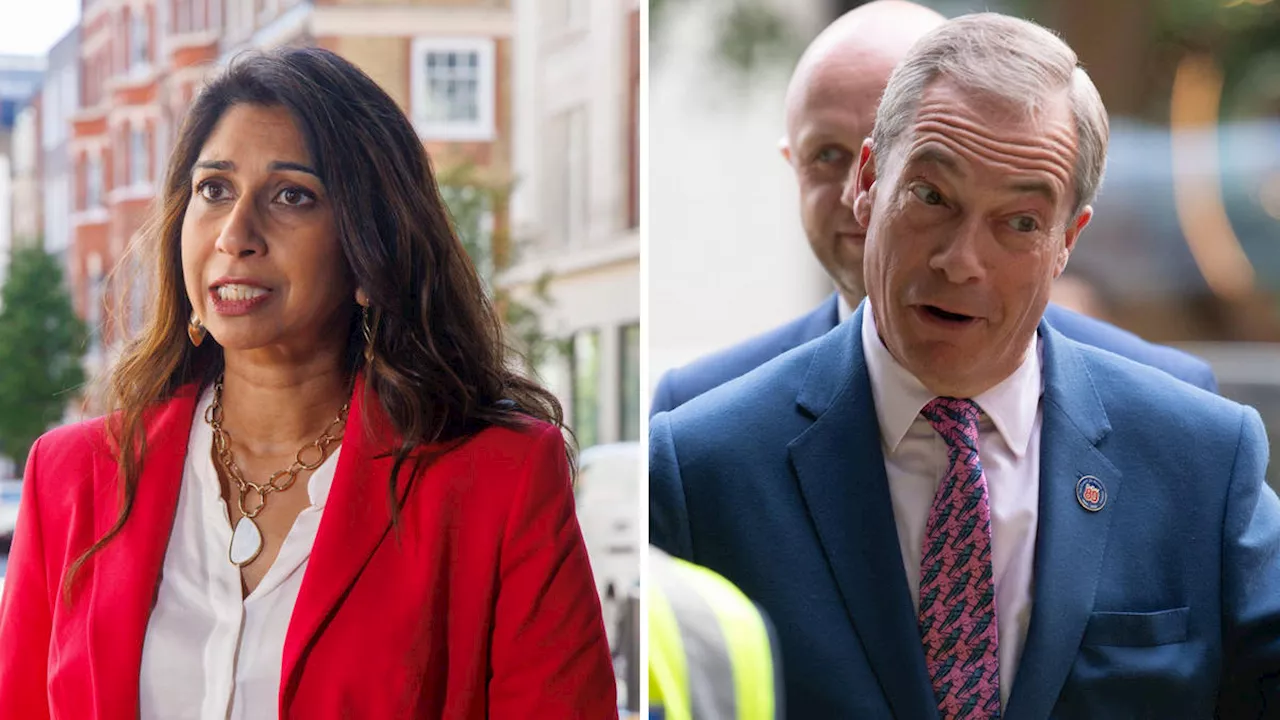 Suella Braverman says Conservatives should 'welcome' Nigel Farage to 'unite the right'