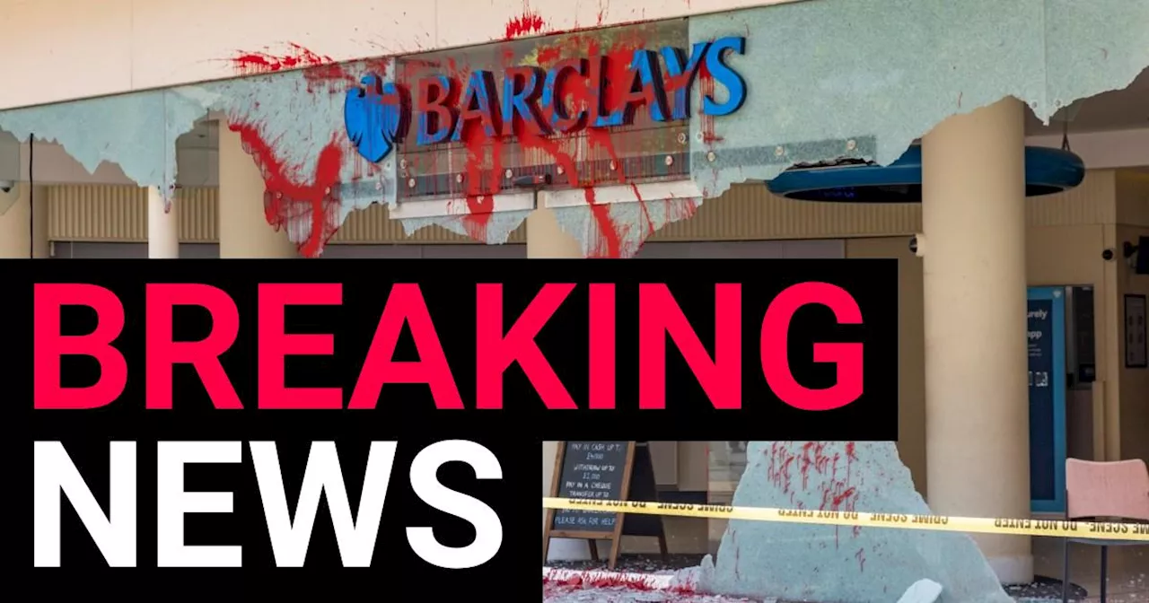 Palestine protesters smash up Barclays branches over 'links to Israel'