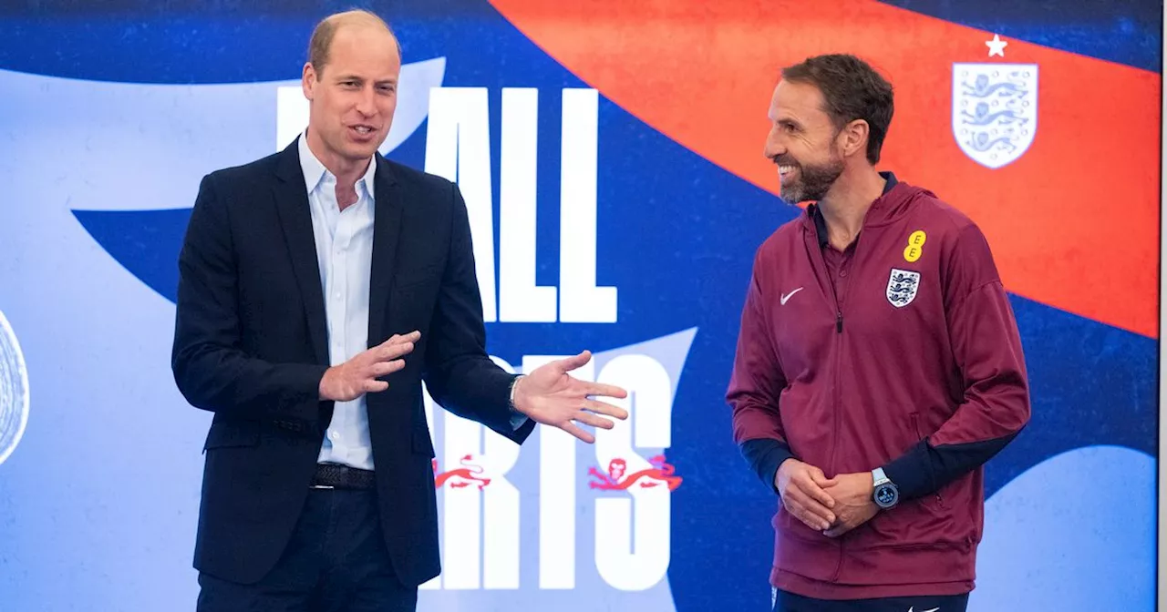 Prince William meets the England team - as son Louis delivers adorable tip