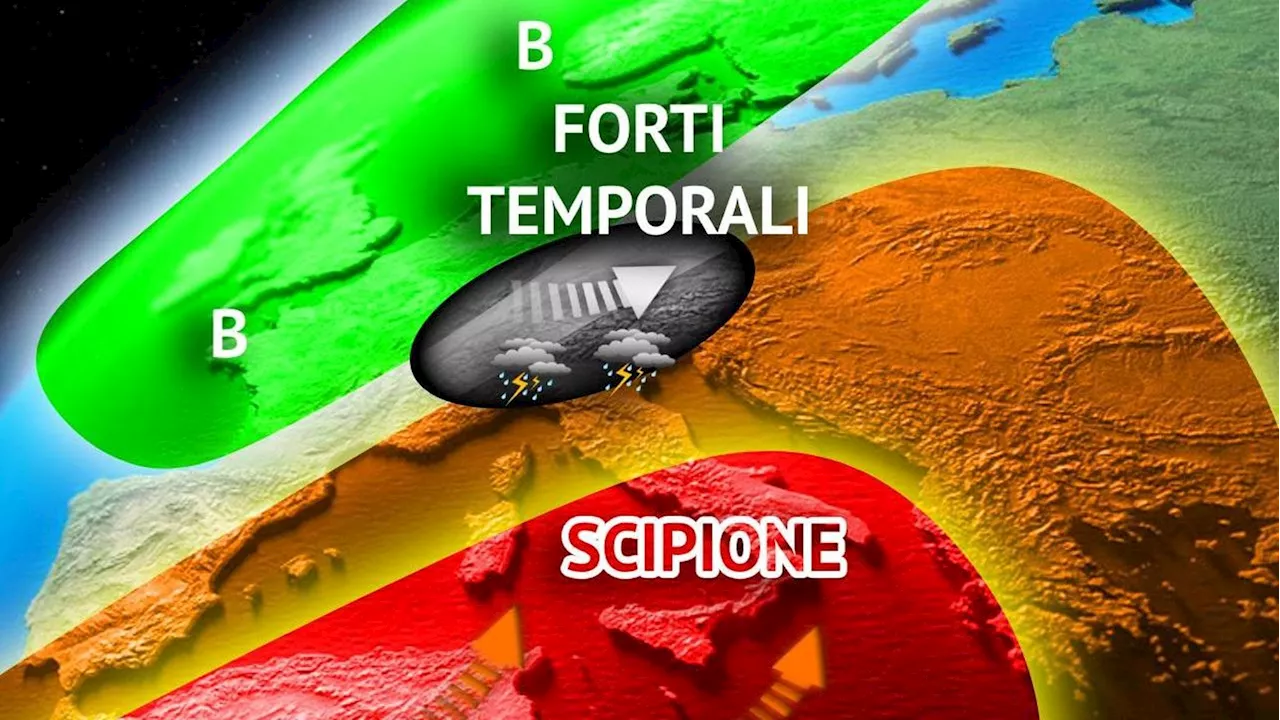 Previsioni meteo in Italia: in settimana raffica di temporali al Nord, caldo molto intenso al Sud