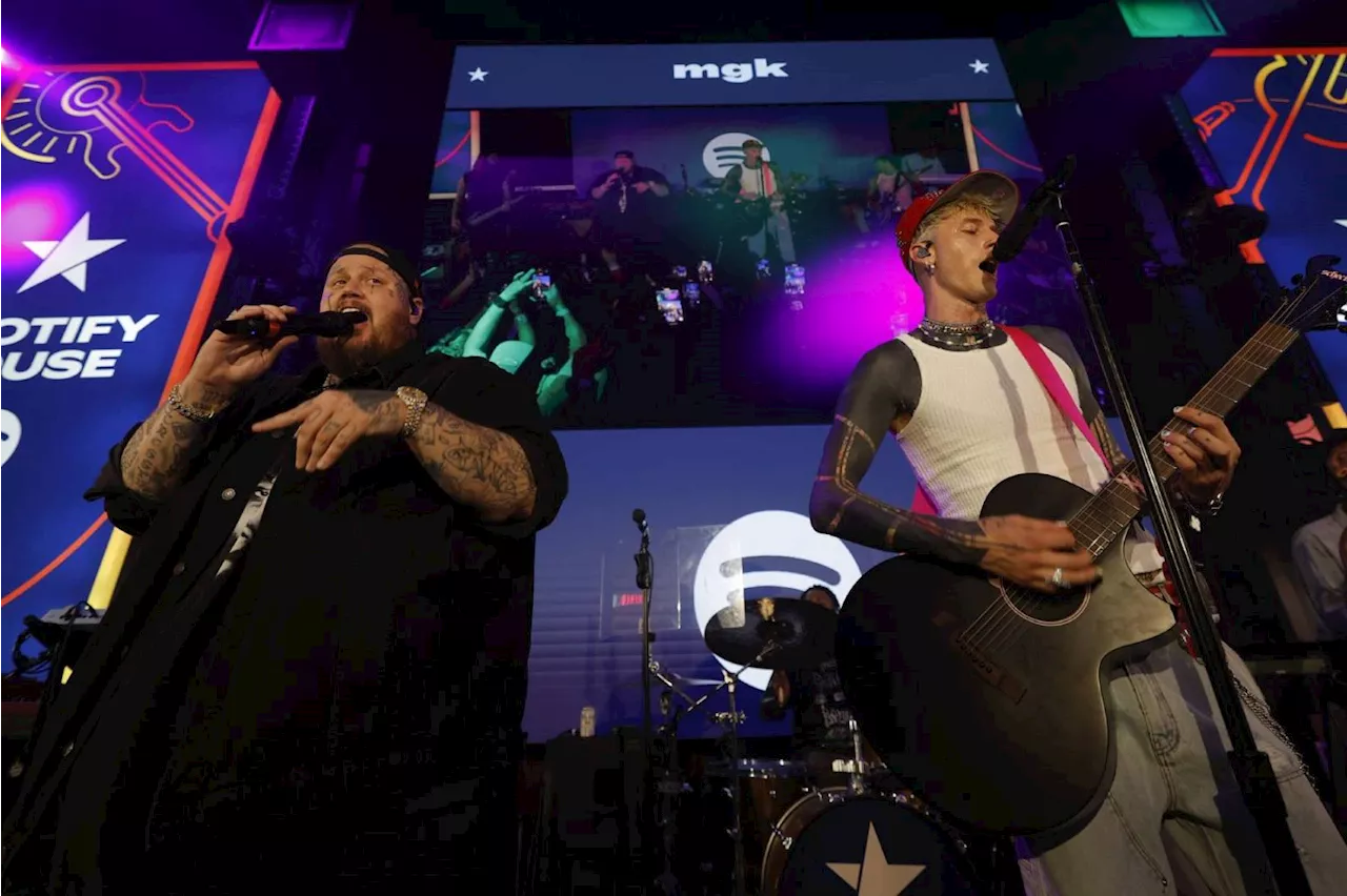 Jelly Roll Duets With MGK, Shirtless Bert Kreischer During Spotify House’s CMA Fest Weekend