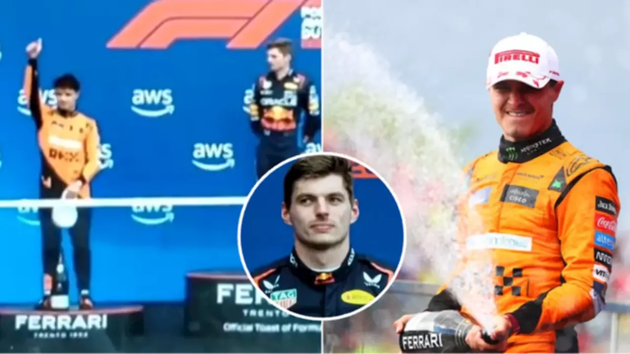 Fans claim Lando Norris 'disrespected' Max Verstappen during Canadian GP podium ceremony