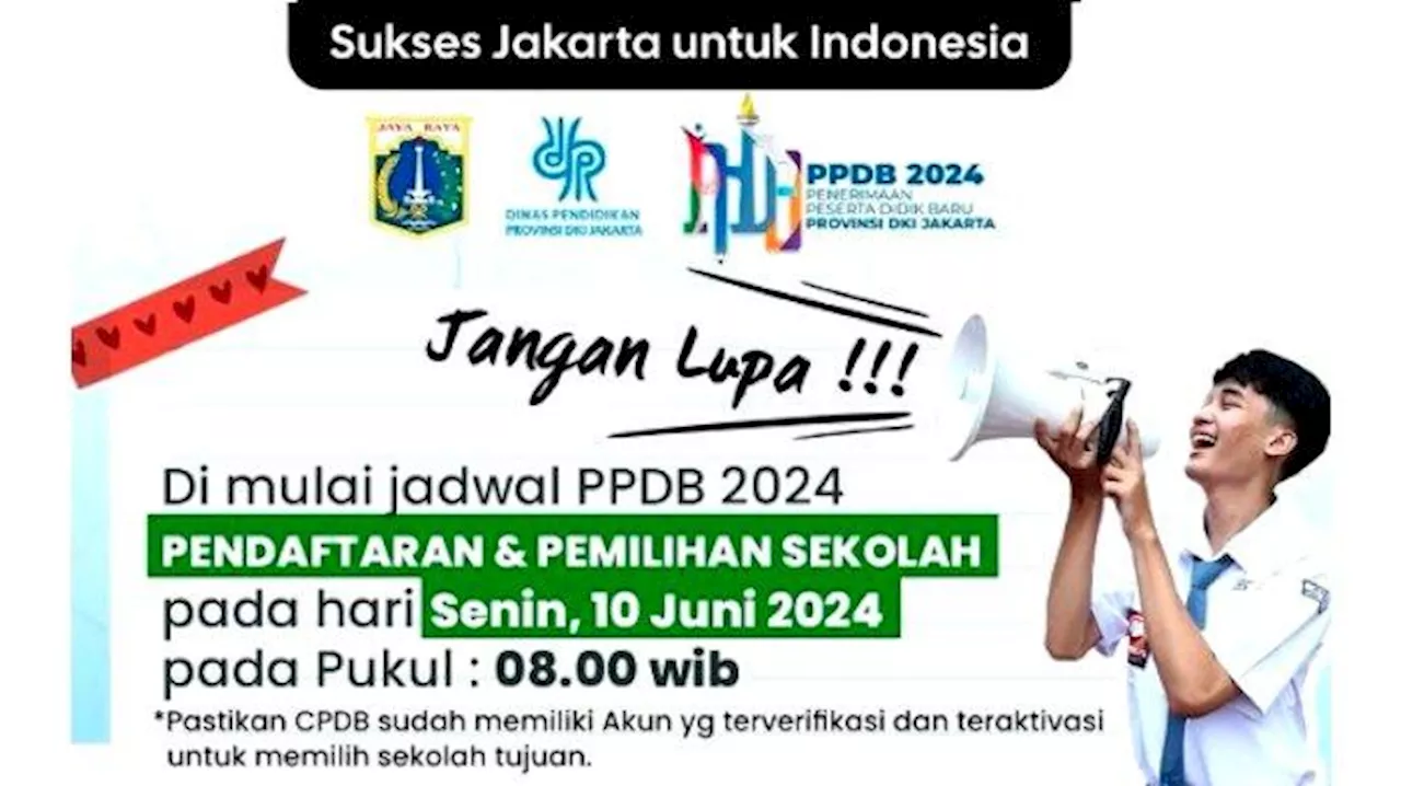 Cara Pilih Sekolah Jalur Prestasi PPDB Jakarta 2024 SMA, Pendaftaran di ppdb.jakarta.go.id