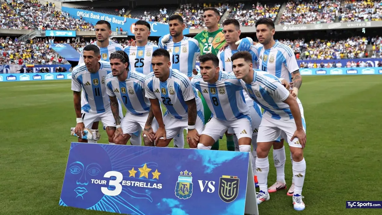 Los puntajes de Argentina vs. Ecuador, con Di María como figura