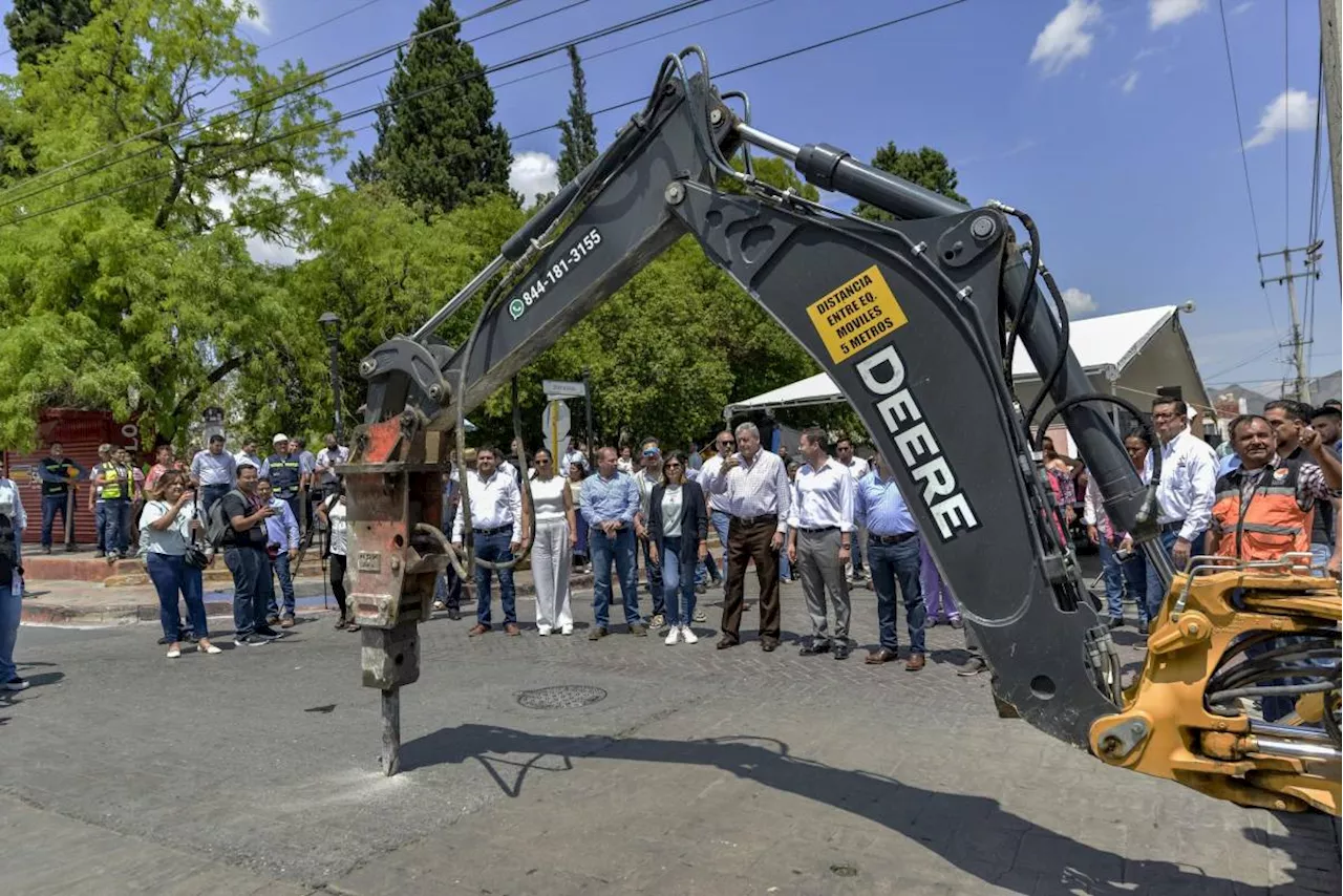 Saltillo: Inician trabajos para rehabilitar la calle General Cepeda; invertirán 27 mdp