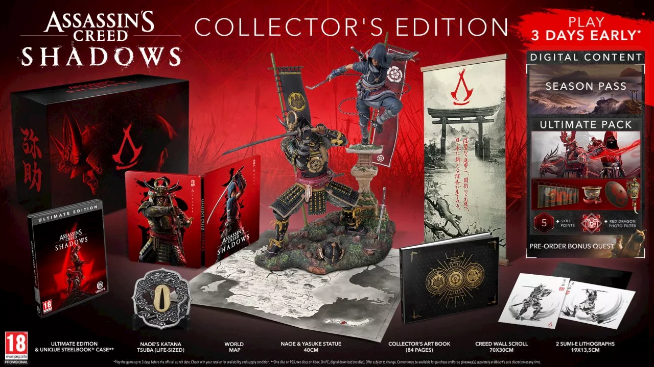 Assassin’s Creed Shadows Collector’s Edition announced, here is what is included