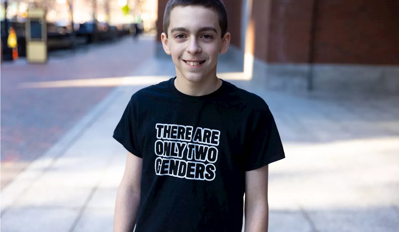 Liam Morrison, eighth-grader, banned from wearing 'There Are Only Two Genders' shirt to school
