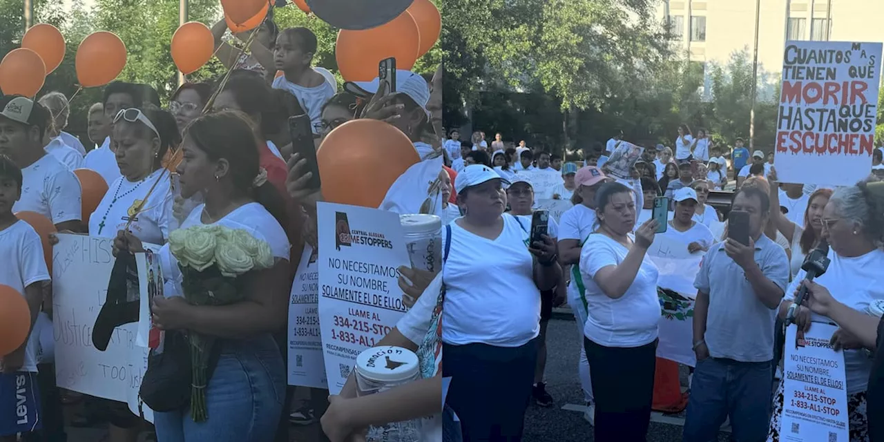 Gun violence balloon release turns into protest in Montgomery