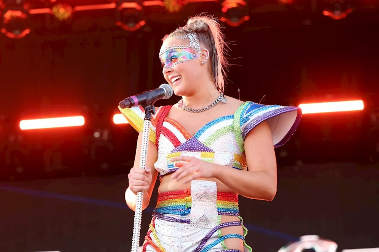 JoJo Siwa Sparkles in Bedazzled Rainbow Look for L.A. Pride in the Park 2024