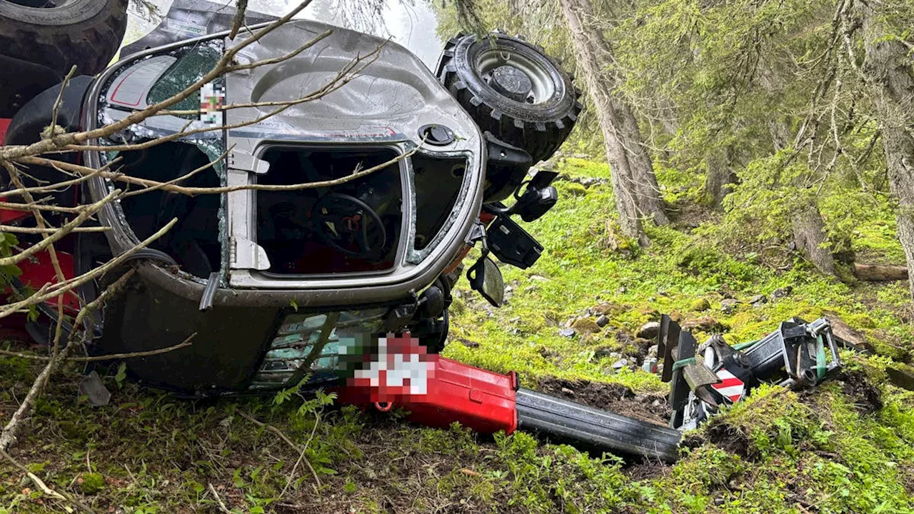 Braunwald: Verkehrsunfall mit Teleskopgabelstapler