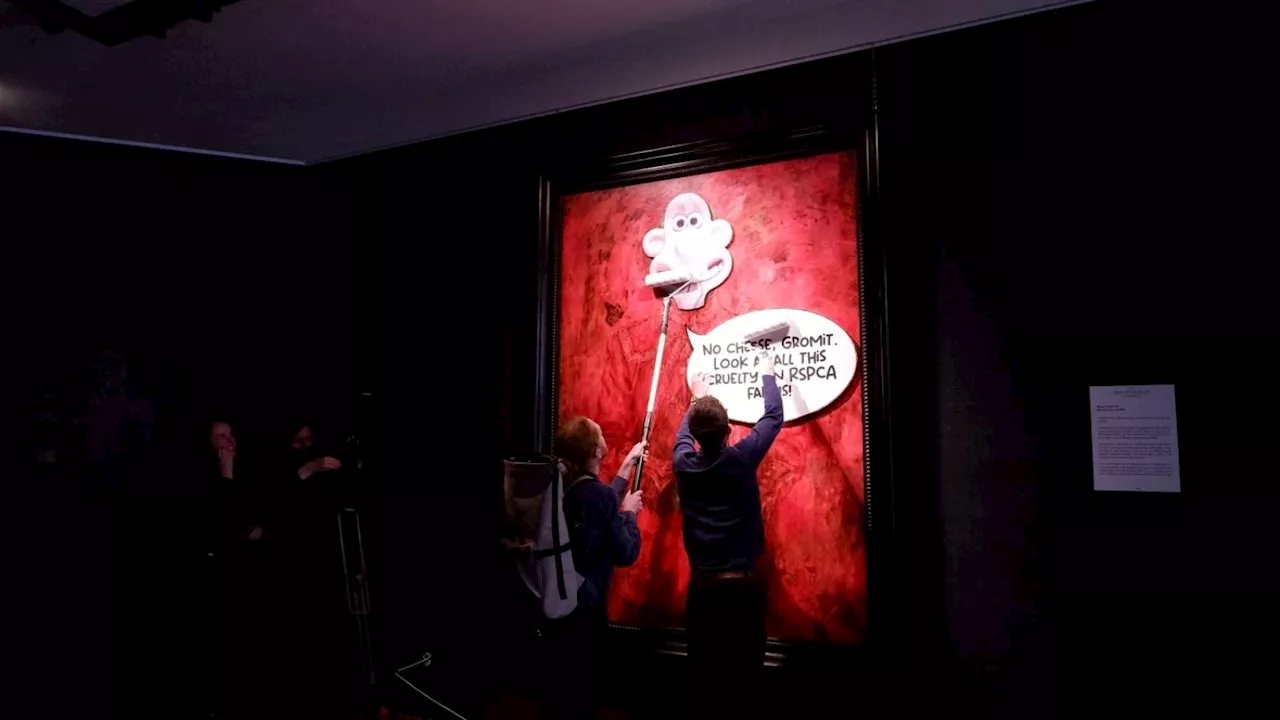 New King Charles portrait vandalized in London museum, animal rights group says