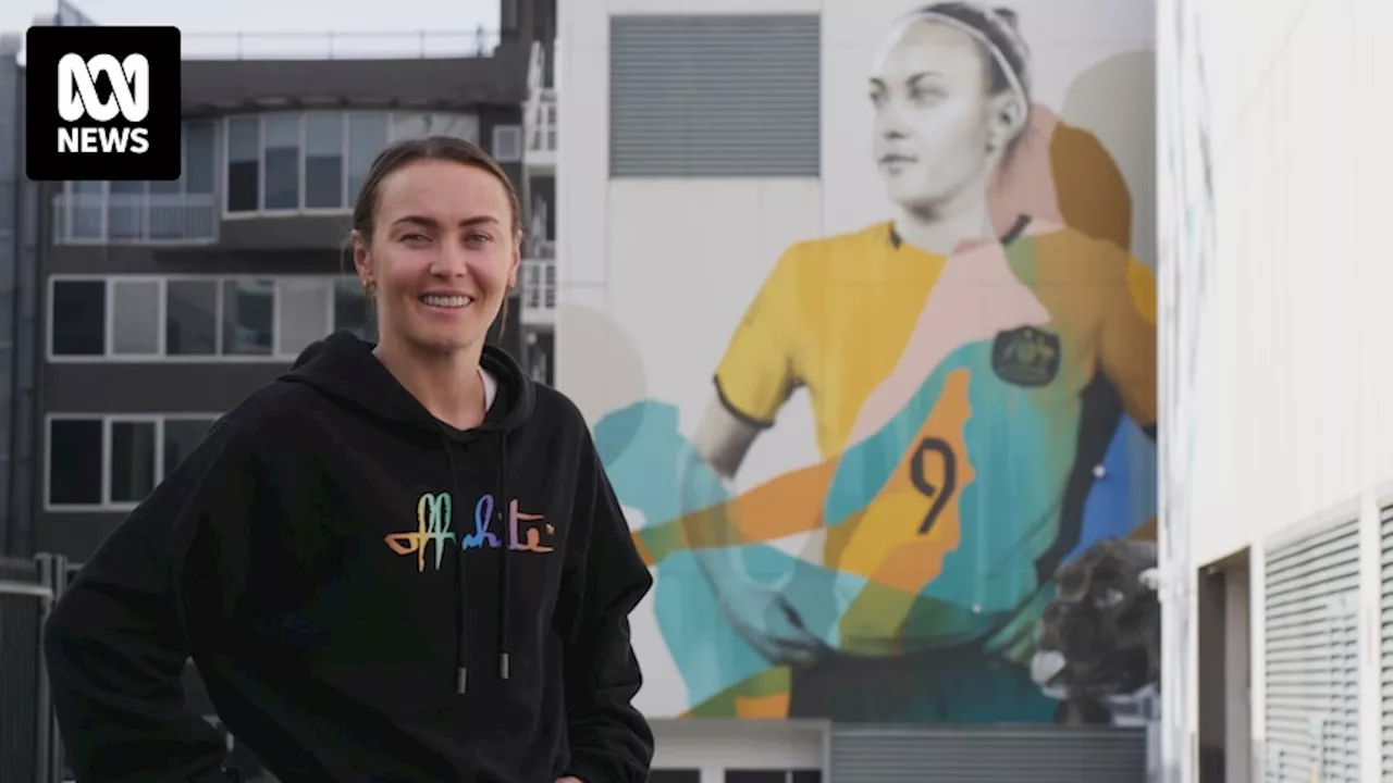 Matildas star Caitlin Foord honoured with mural at Wollongong shopping centre ahead of her third Olympics