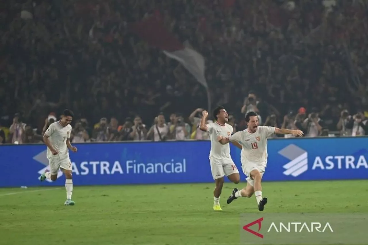 Kualifikasi Piala Dunia 2026: Timnas Indonesia sementara unggul 1-0 atas Timnas Filipina