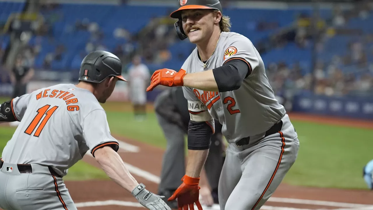 Henderson homers on 1st pitch and Orioles beat Rays 5-2 for 1st 4-game sweep at Tropicana Field