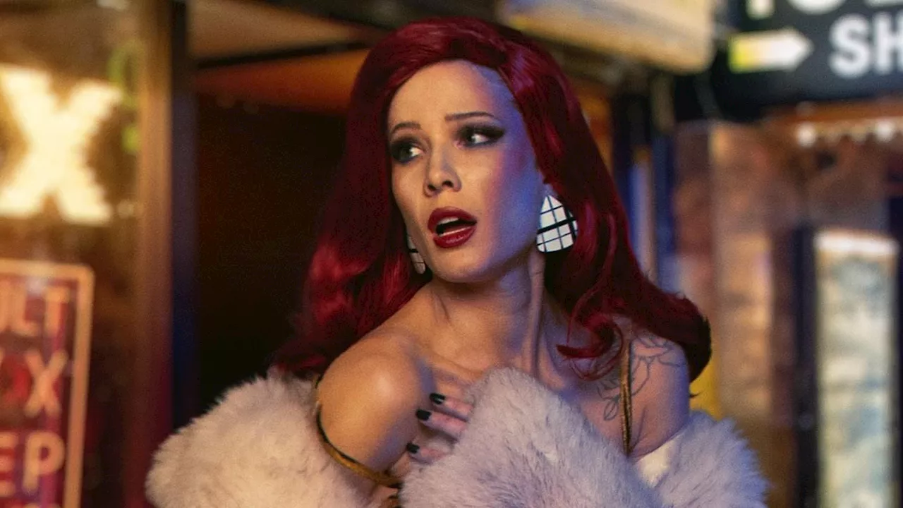 Halsey sets pulses racing in a red wig for new movie MaXXXine set in the sordid world of the 1980s...