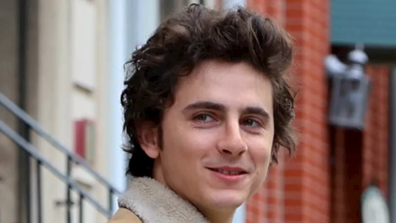 Timothee Chalamet channels a young Bob Dylan while filming biopic