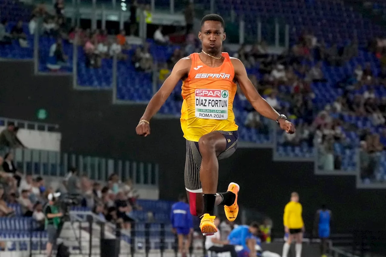 Jordan Díaz, campeón de Europa en triple salto con una marca de 18,18 m, la tercera mejor de la historia