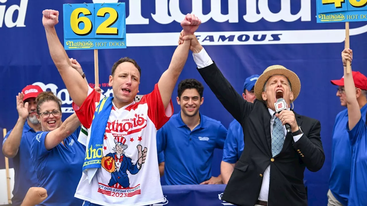 Joey Chestnut banned from Nathan's Famous Hot Dog Eating Contest