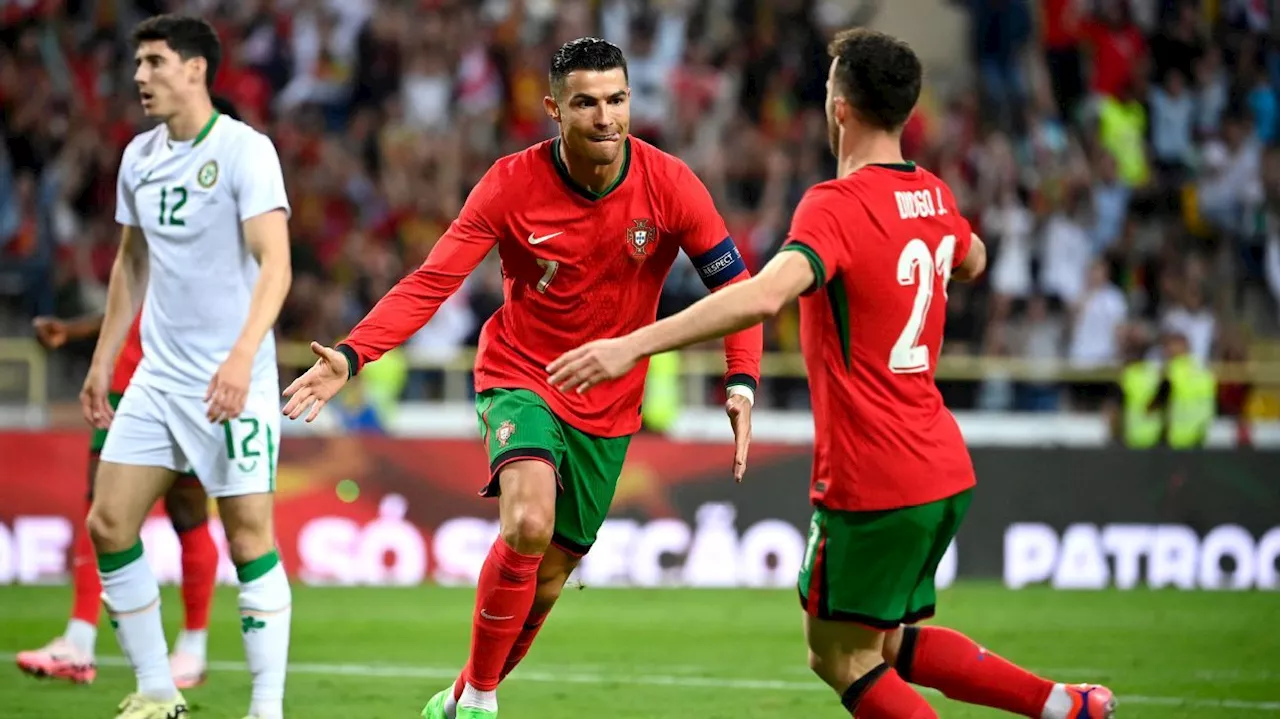 Cristiano Ronaldo chega a 130 gols por Portugal, que vence Irlanda em amistoso