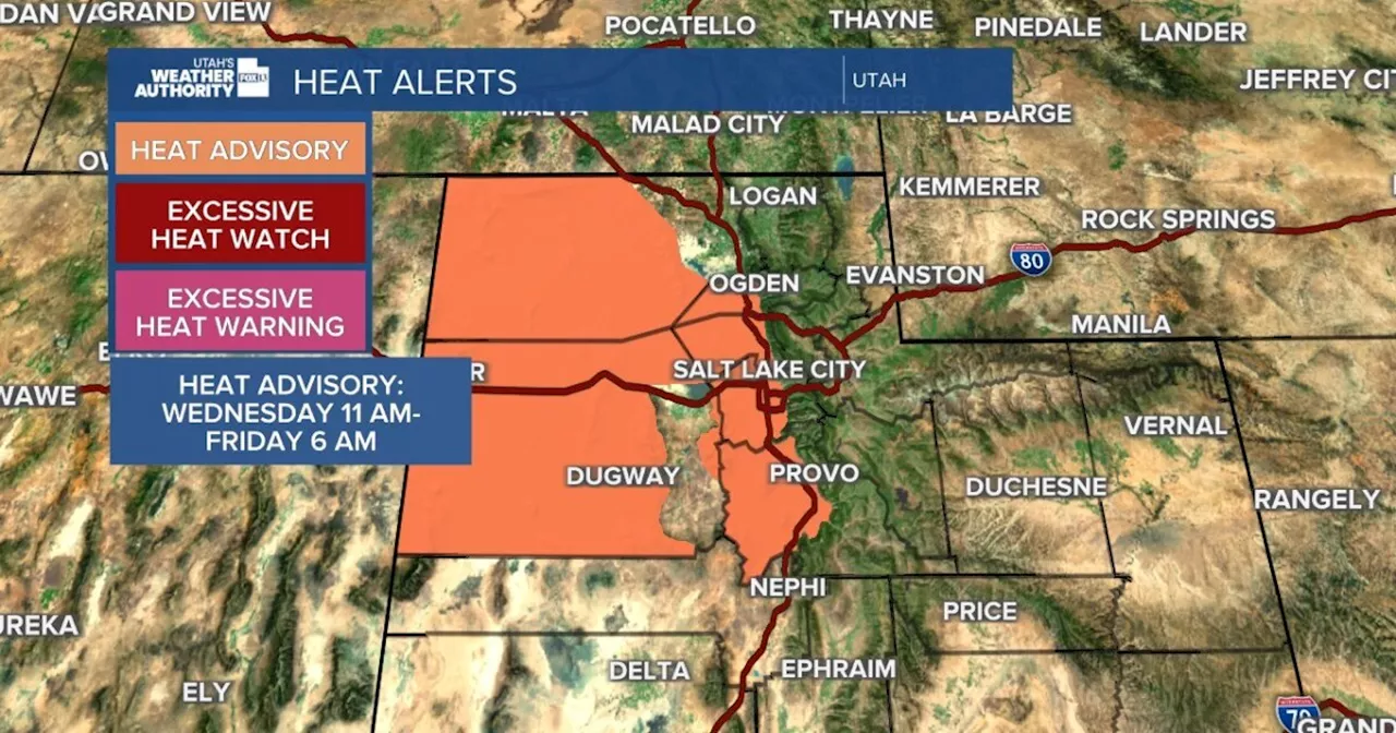 Heat Advisory issued with triple-digit temperatures forecast for Wasatch Front