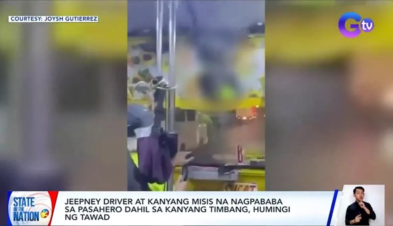 Jeepney driver, wife sorry for forcing a passenger to disembark because of her weight