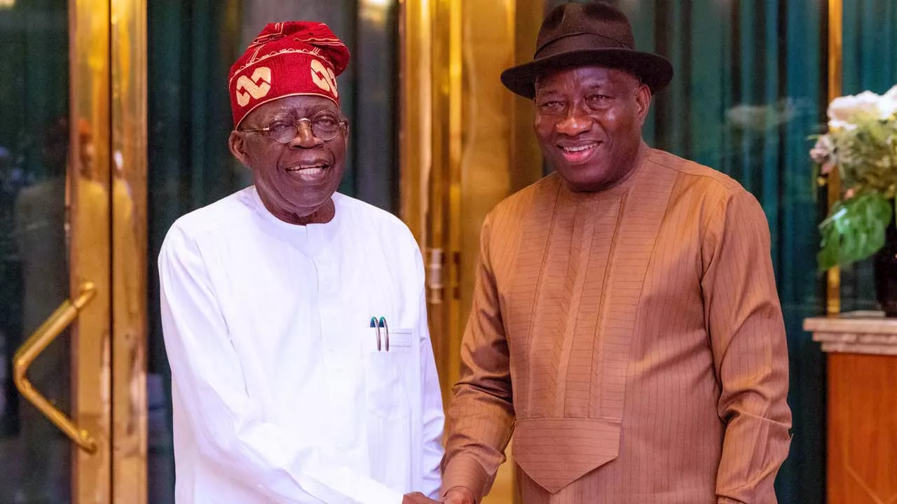 Build democracy devoid of friction, Jonathan urges Tinubu