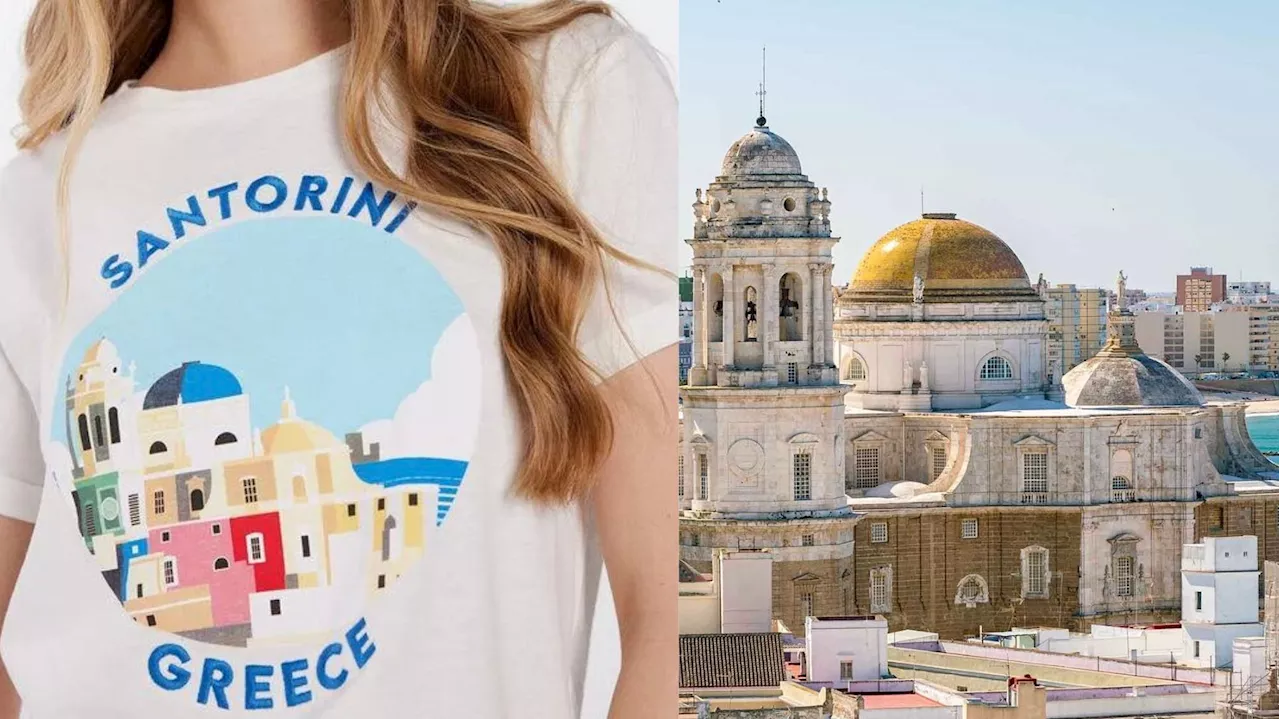 ¿Santorini o Cádiz?, la camiseta de la polémica de una conocida marca de ropa