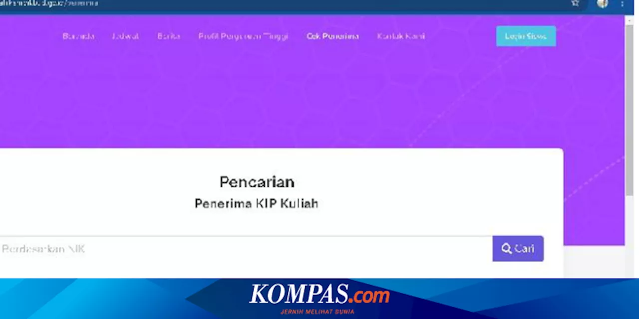 Cara Cek Mahasiswa Penerima KIP Kuliah, Klik kip-kuliah.kemdikbud.go.id