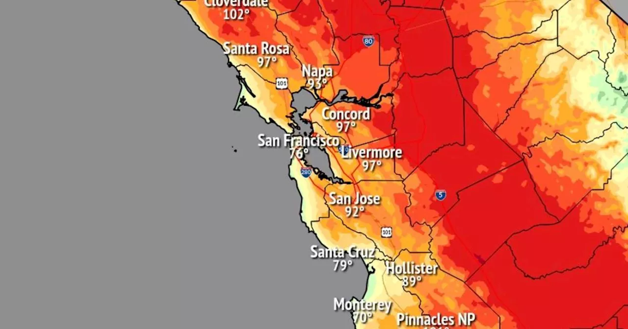 Hot temperatures to toast Bay Area inland areas; cooler conditions on the coast