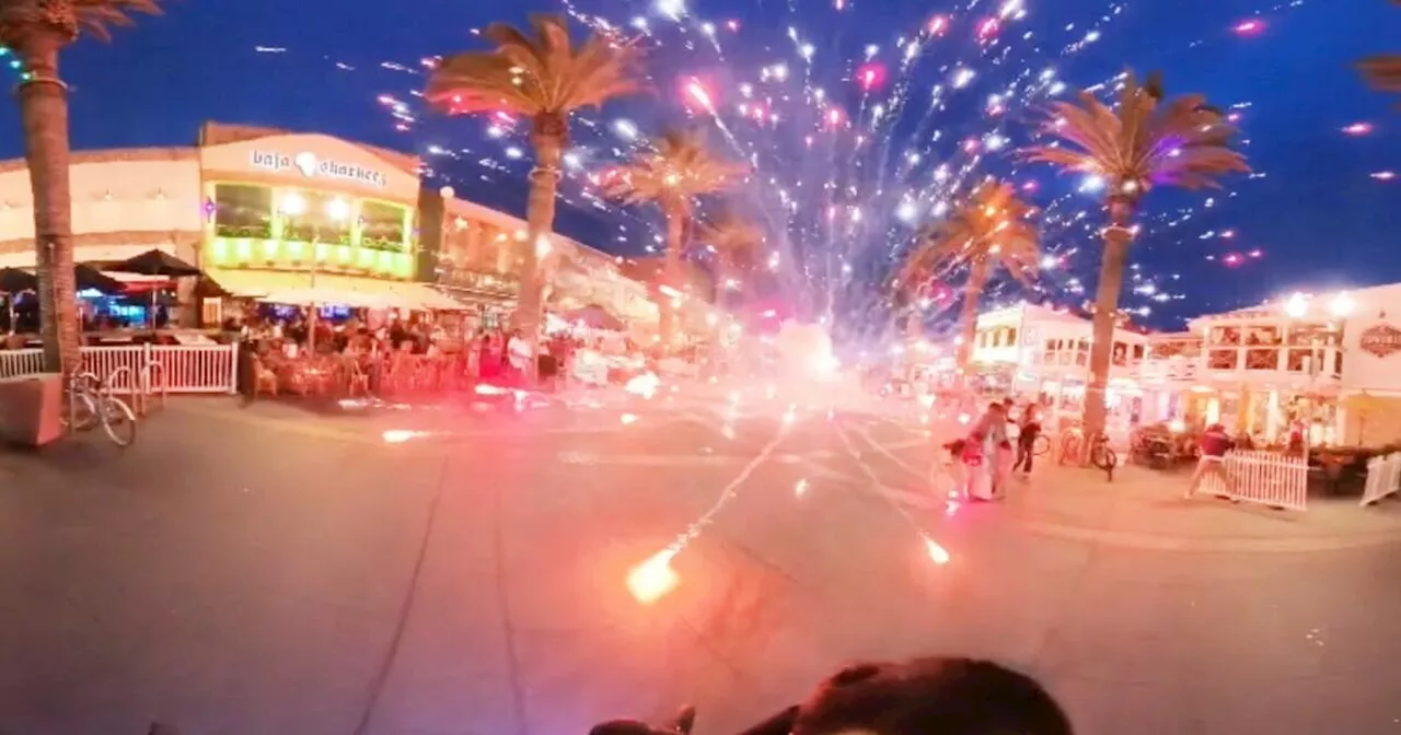 Youths on e-bikes set off fireworks on Hermosa Beach Pier, police say