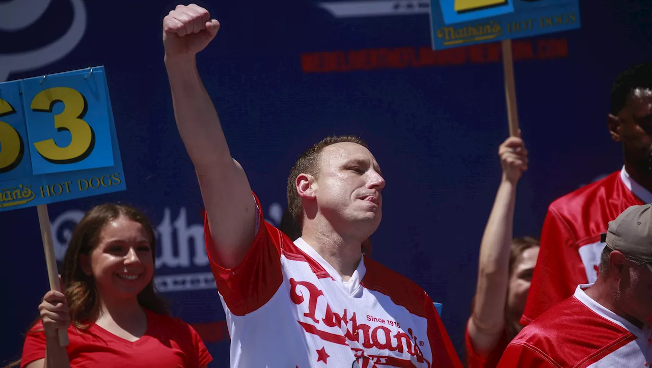 Joey Chestnut banned from Nathan's Hot Dog Eating Contest this year: MLE