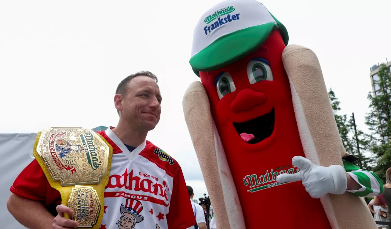 Nathan's hot dog contest parts ways with champion Joey Chestnut over plant-based frank partnership