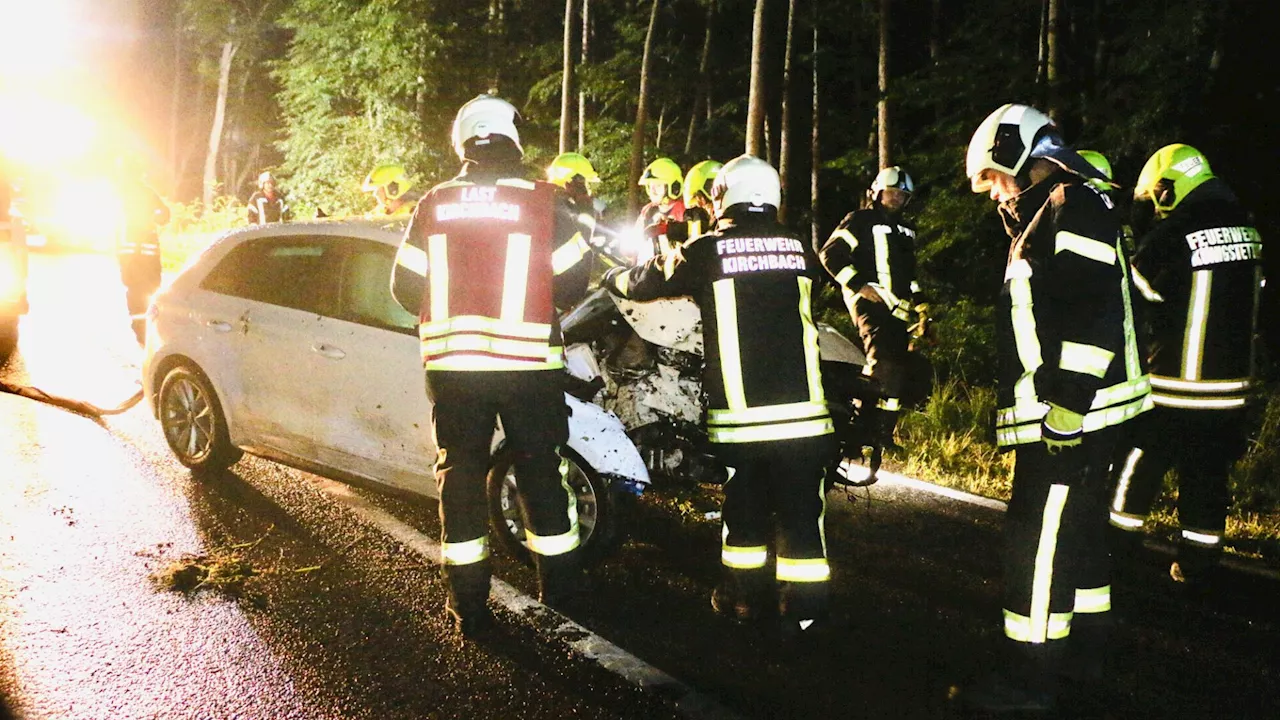 Auto krachte im Königstetten gegen Baum