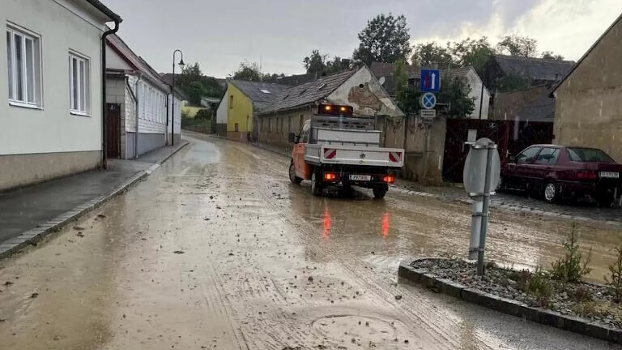 Matzens Straßen waren nach Starkregen völlig verschlammt