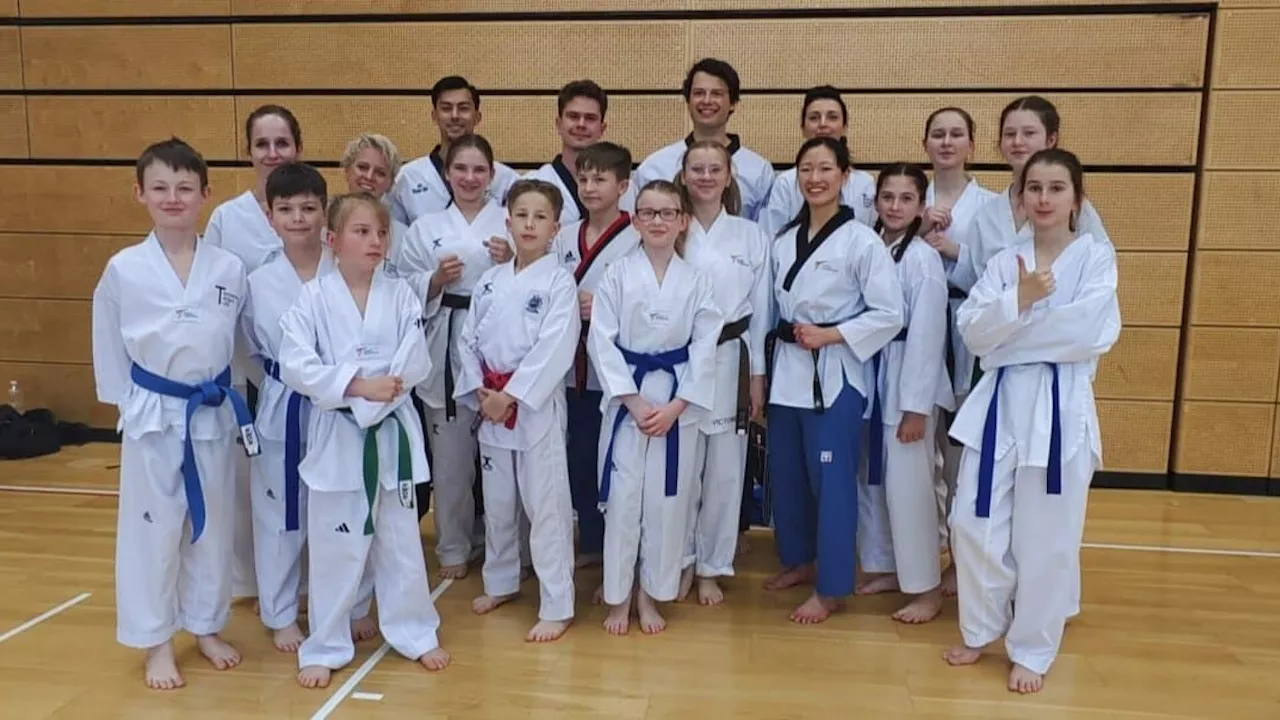 Trainingseinheit mit Taekwondo-Größen