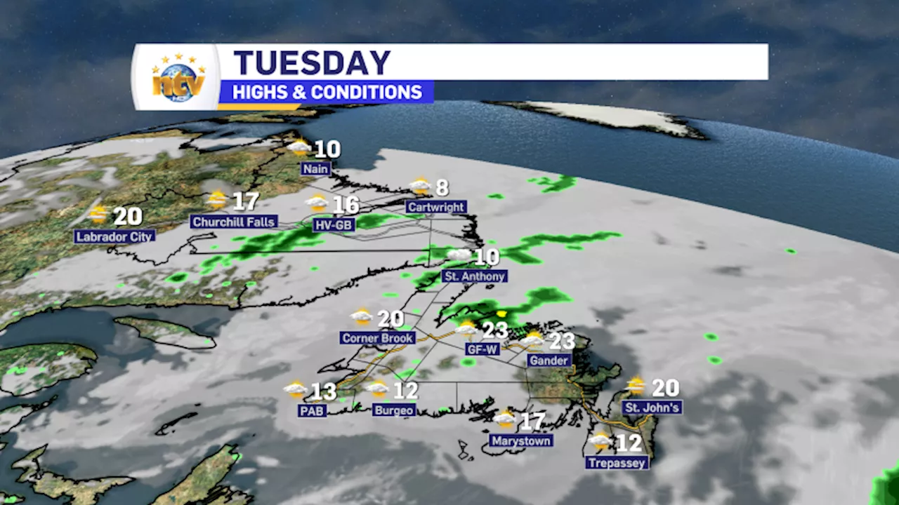 Showers end overnight, setting us up for a decent Tuesday