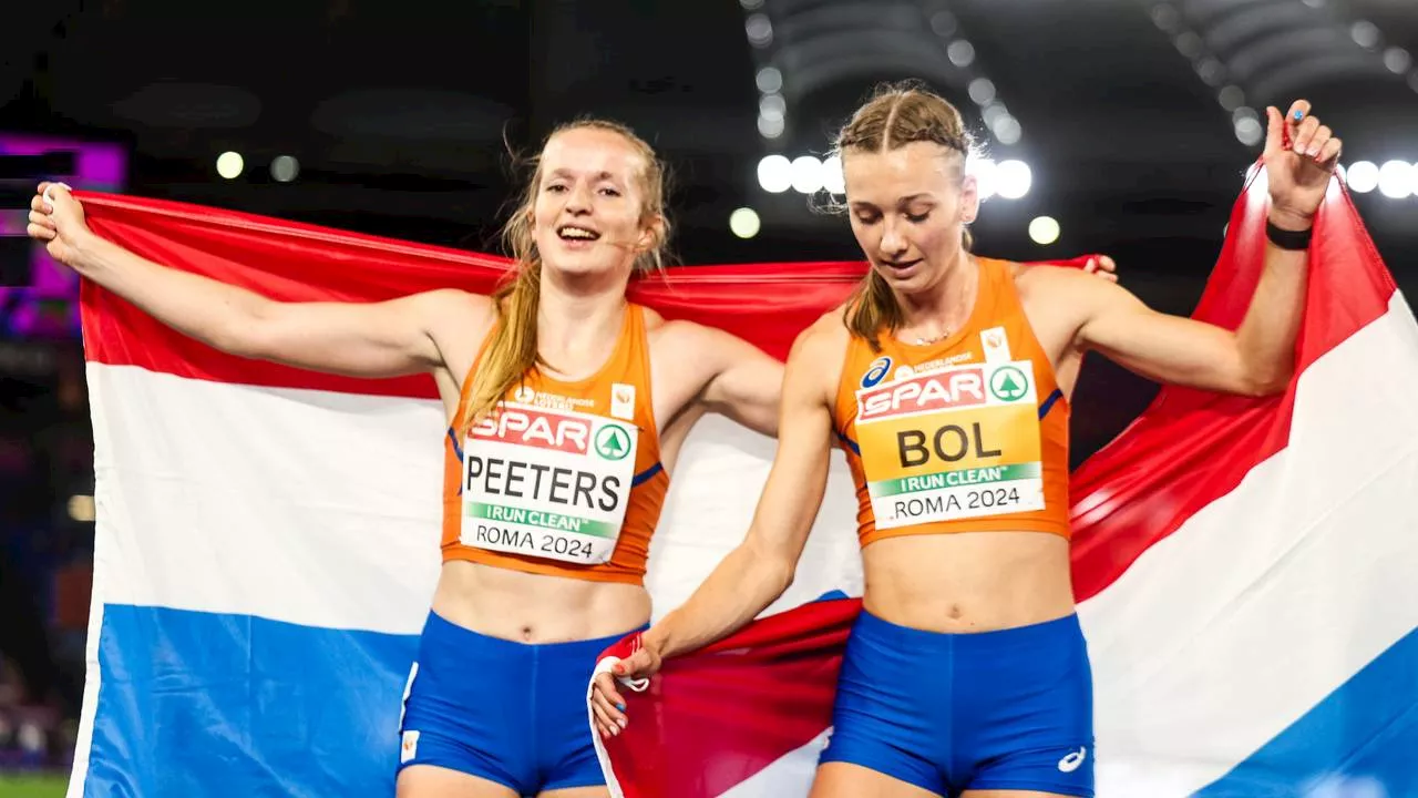 Cathelijn Peeters wint brons op 400 meter horden achter winnares Femke Bol