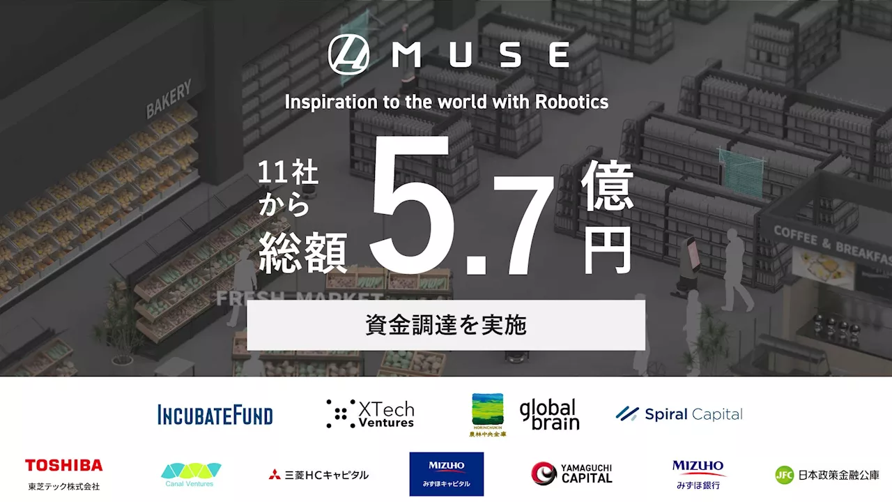 MUSE、5.7億円の資金調達を実施 ストアロボット「Armo」がベルク店舗にて6月より稼働開始