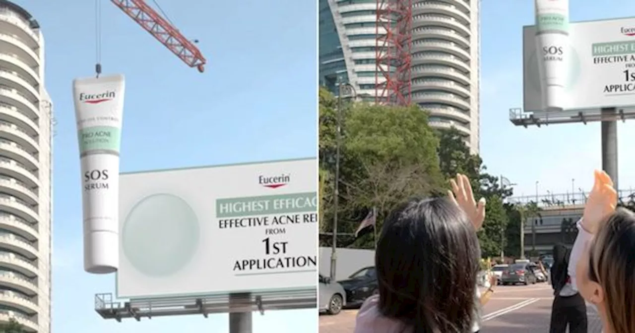 [VIDEO] Eucerin ProACNE Solution SOS Serum Billboard In KL Streets Shocks Random Passersby