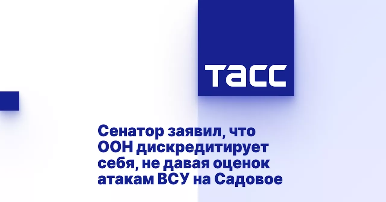 Сенатор заявил, что ООН дискредитирует себя, не давая оценок атакам ВСУ на Садовое